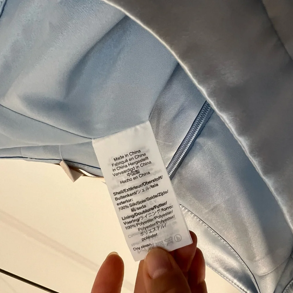 Silk J. Crew Collection slip skirt Cinderella blue size 2 - Picture 3 of 7